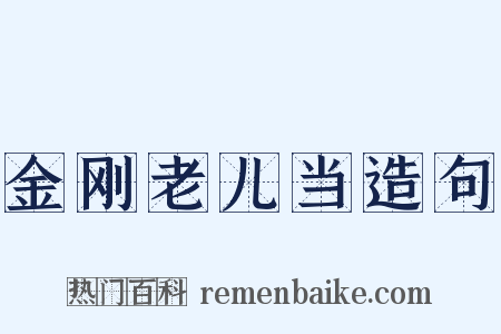 金刚老儿当造句是什么意思的图片